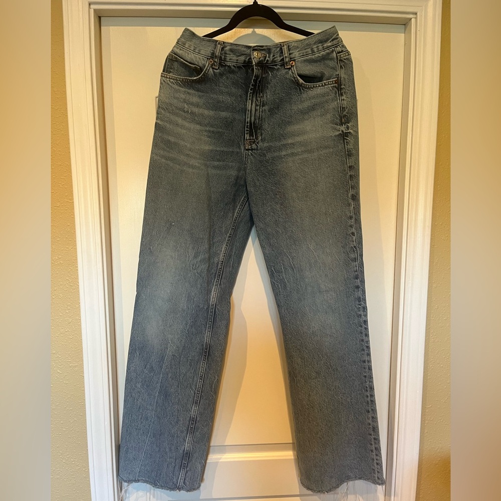Zara High Rise Blue Jeans